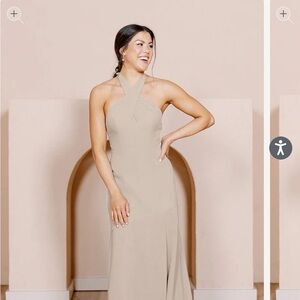 Revelry Champagne Athena Chiffon Dress